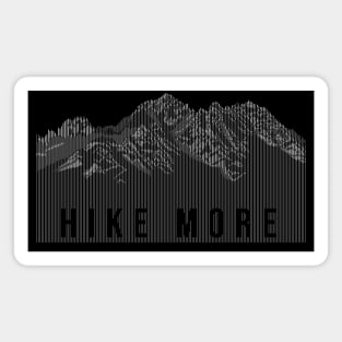 Hike More Mountains white Magnet